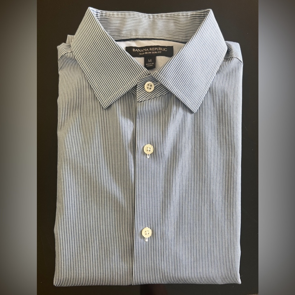 Banana Republic striped casual l/s shirt